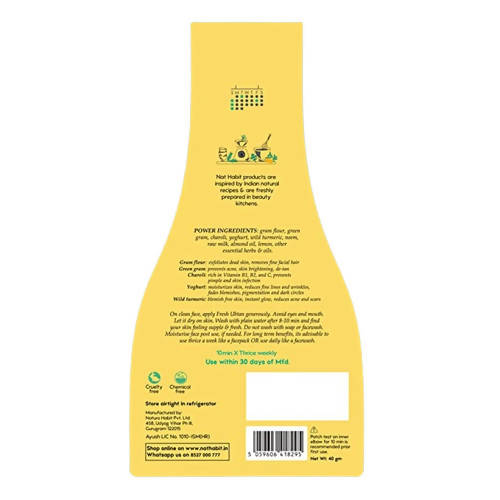 Nat Habit Lemon Burst Fresh Daily Ubtan - Distacart