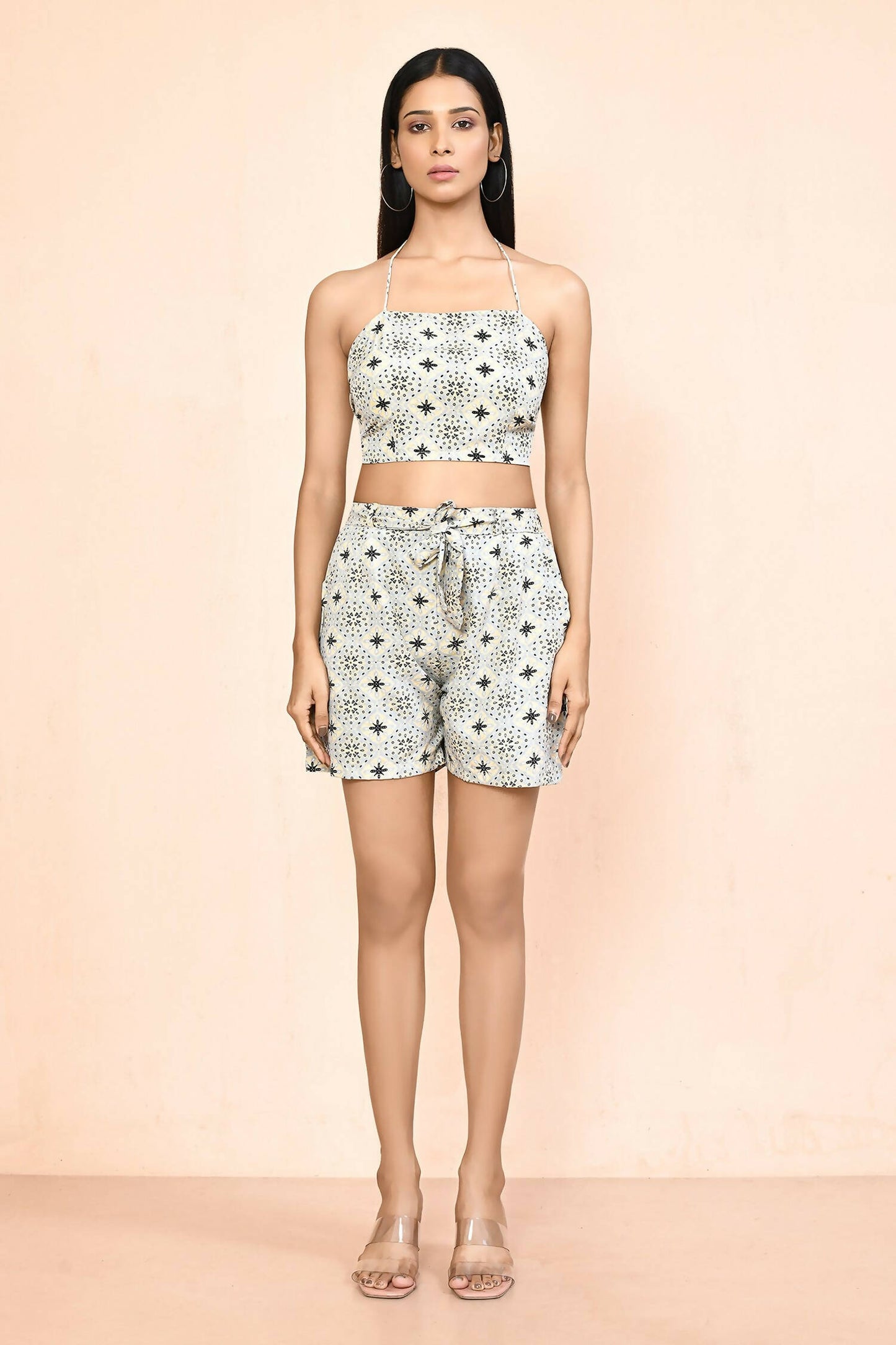 Grey Platinum Creap Printed Co-Sets - Femella - Distacart