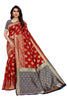 Vamika Banarasi Jacquard Weaving Red Saree (Dangal Red)