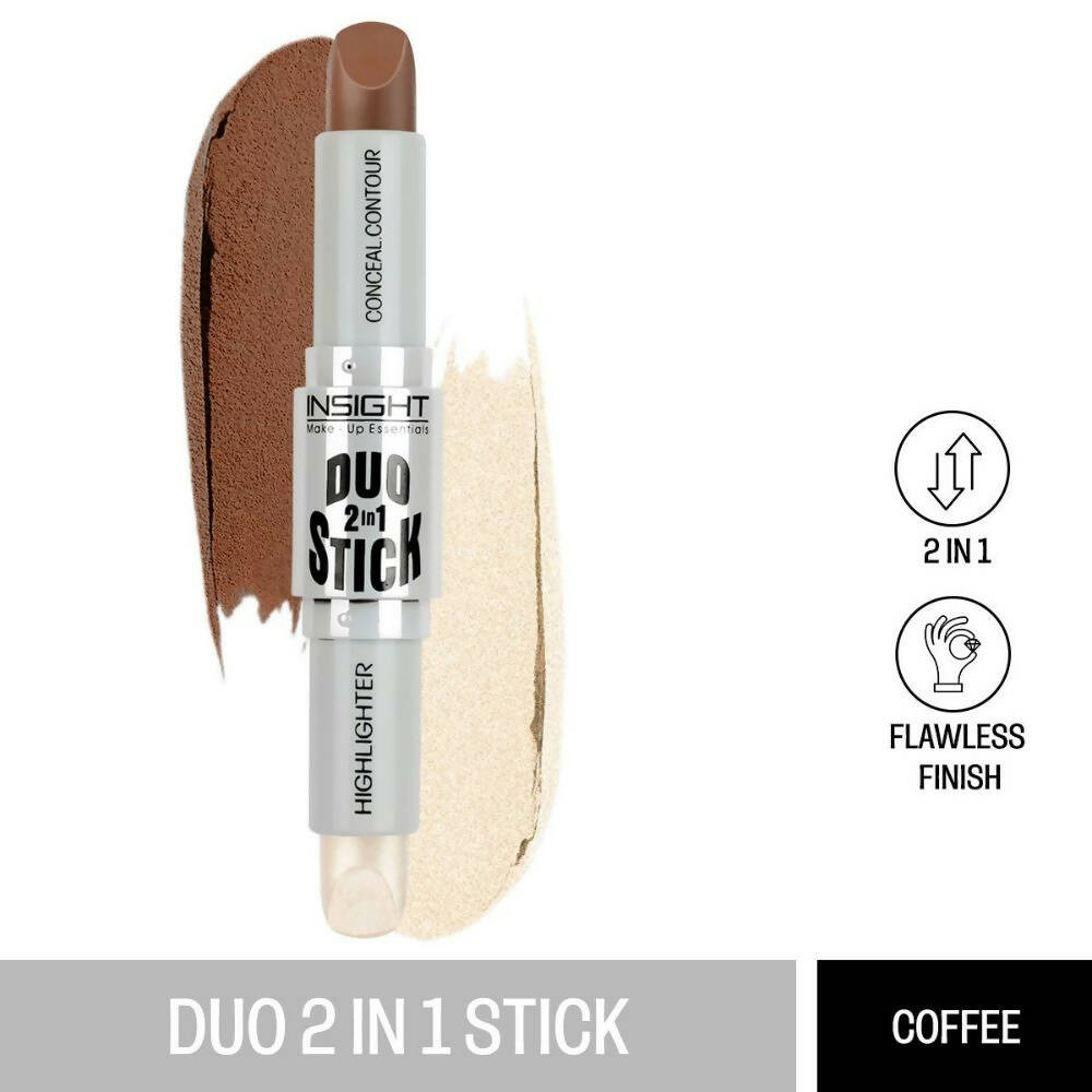 Insight Cosmetics Duo Stick Contour + Highlighter - 02 Coffee - Distacart