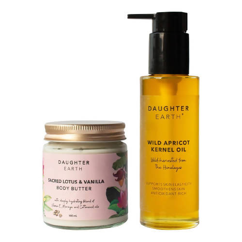 Daughter Earth Sacred Lotus & Vanilla Body Butter and Wild Apricot Kernel Oil