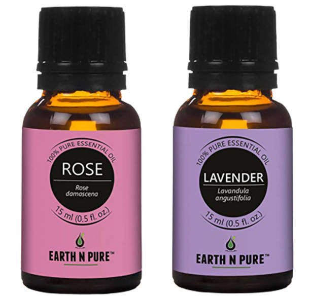 Earth N Pure Lavender & Rose Essential Oils