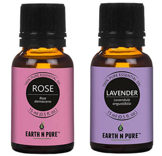 Earth N Pure Lavender & Rose Essential Oils