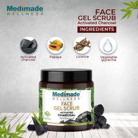 Thumbnail for Medimade Wellness Activated Charcoal Face Gel Scrub