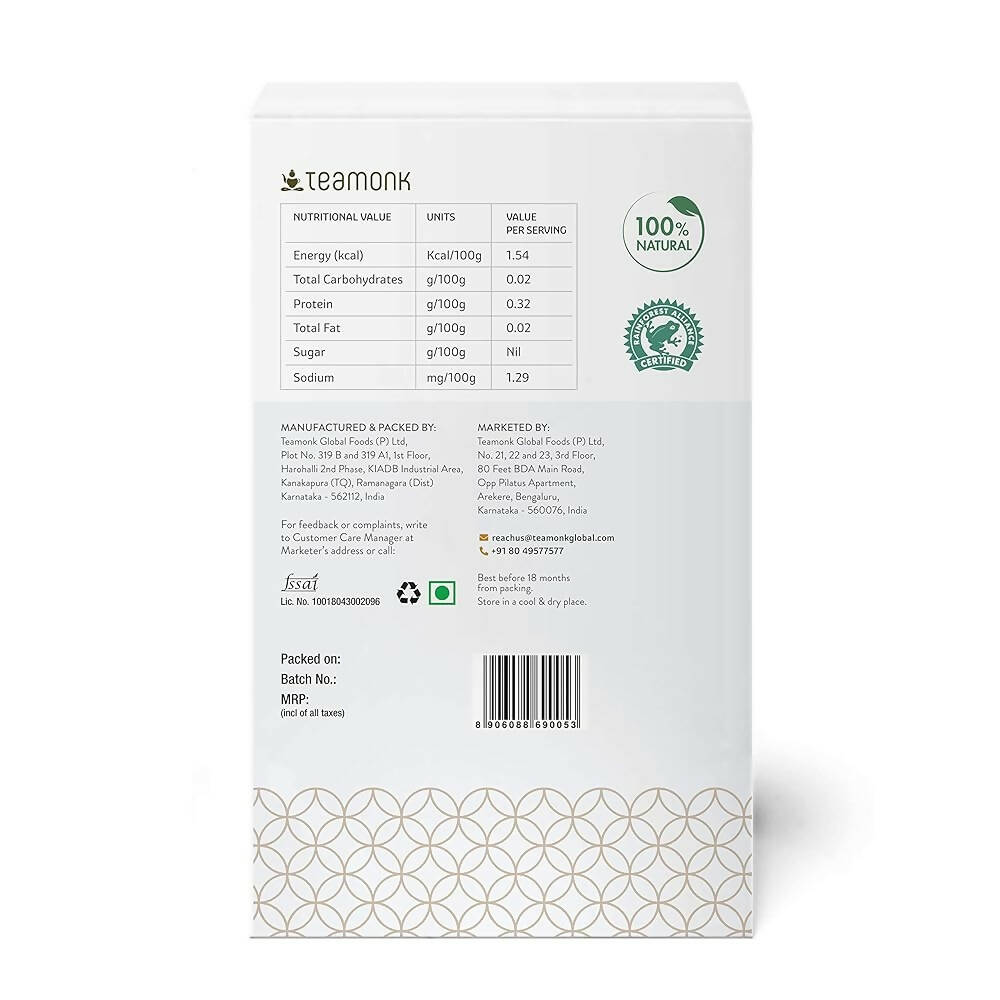 Teamonk Nilgiris Taizen Cinnamon Green Tea Leaves (50 Cups) - Distacart