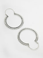Thumbnail for NVR Women Silver Full Circular Hoop Earrings - Distacart
