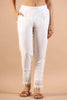 Juniper Women's White Rayon Solid Straight Pant - Distacart