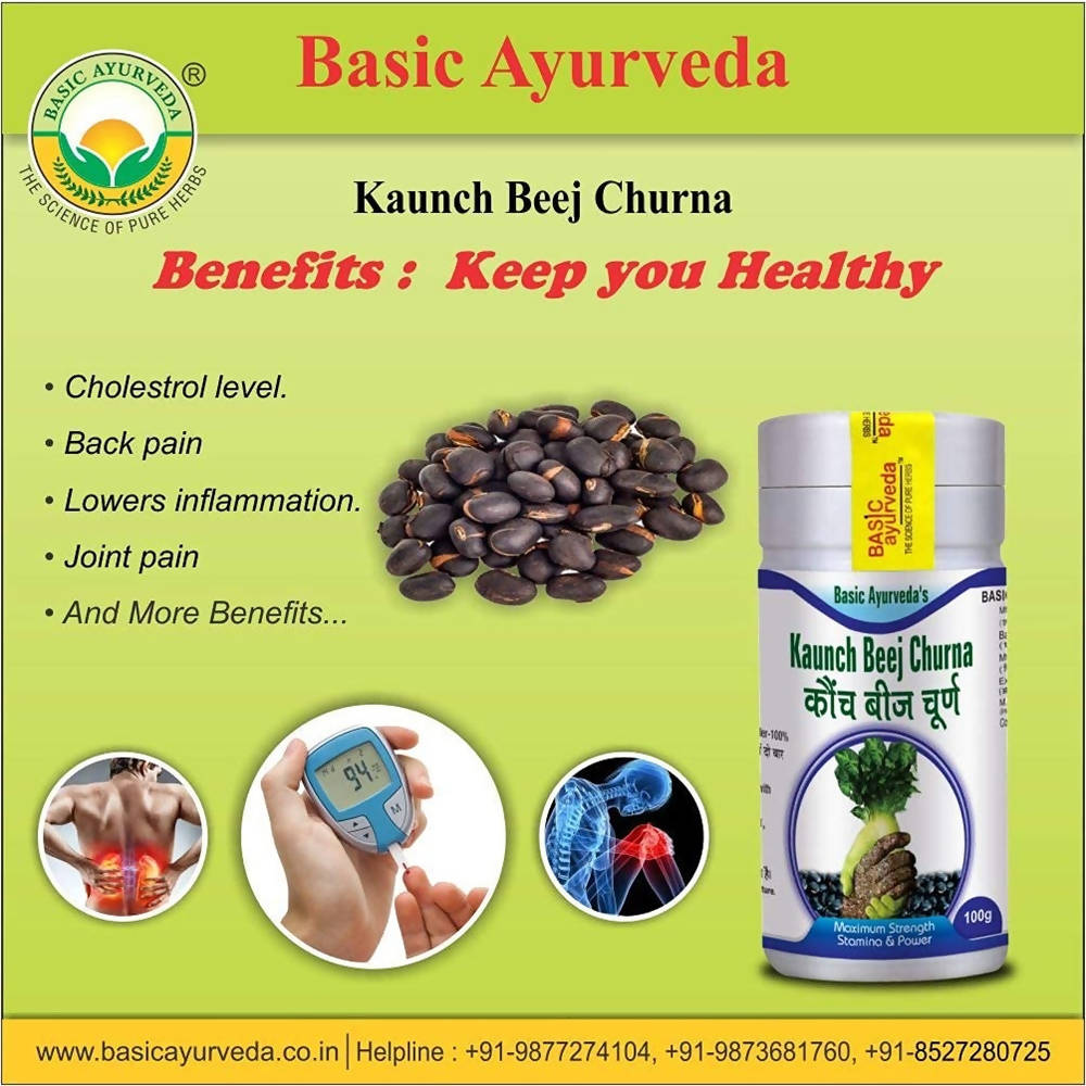 Basic Ayurveda Kaunch Beej Churna Benefits