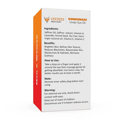 Veedees Kumkumadi Under Eye Oil