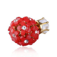 Thumbnail for Trendoo Jewelry Gold Plated Stylish Fancy Party Wear Red Studs