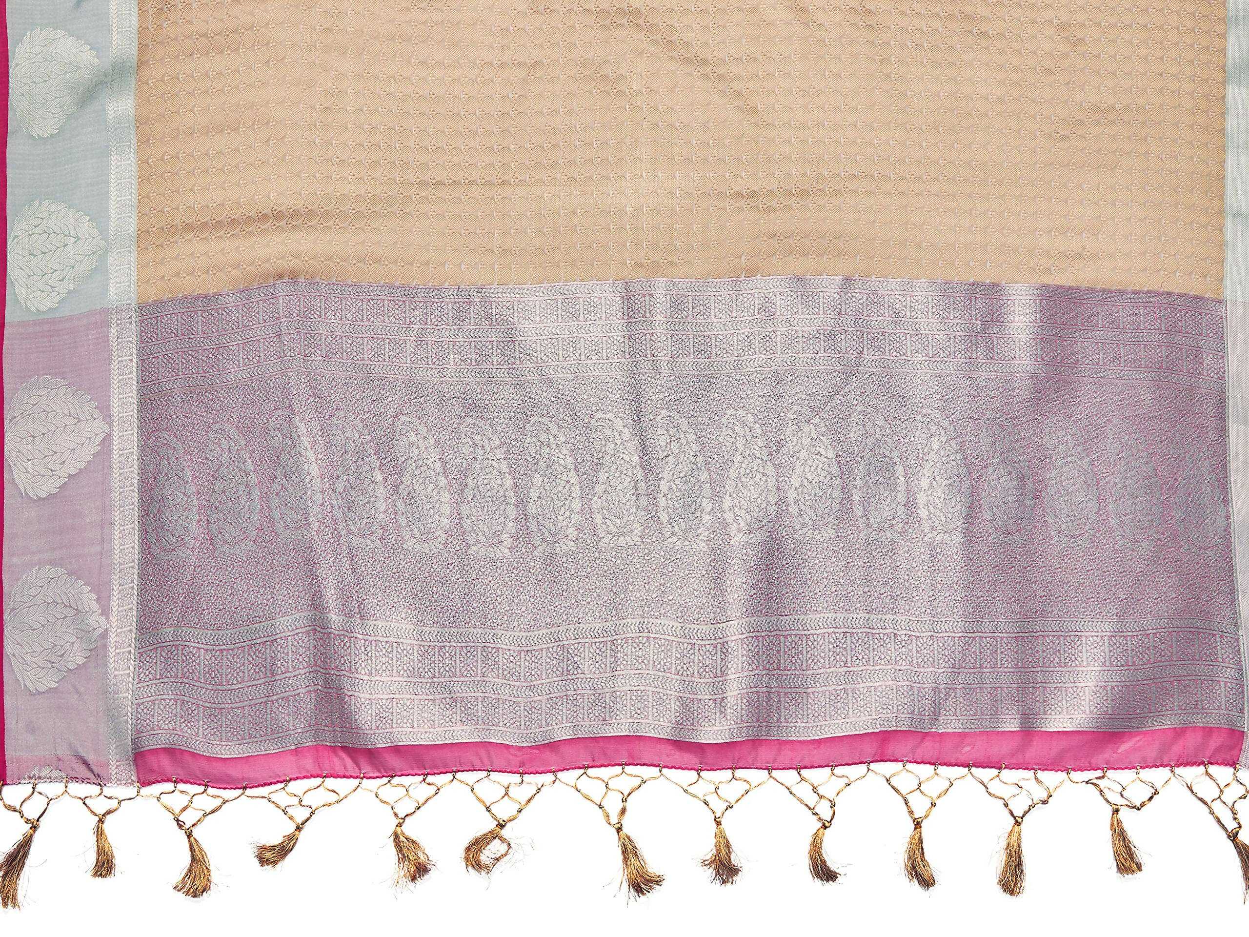 Mimosa Women's Banarasi Art Silk Brown Saree - Distacart