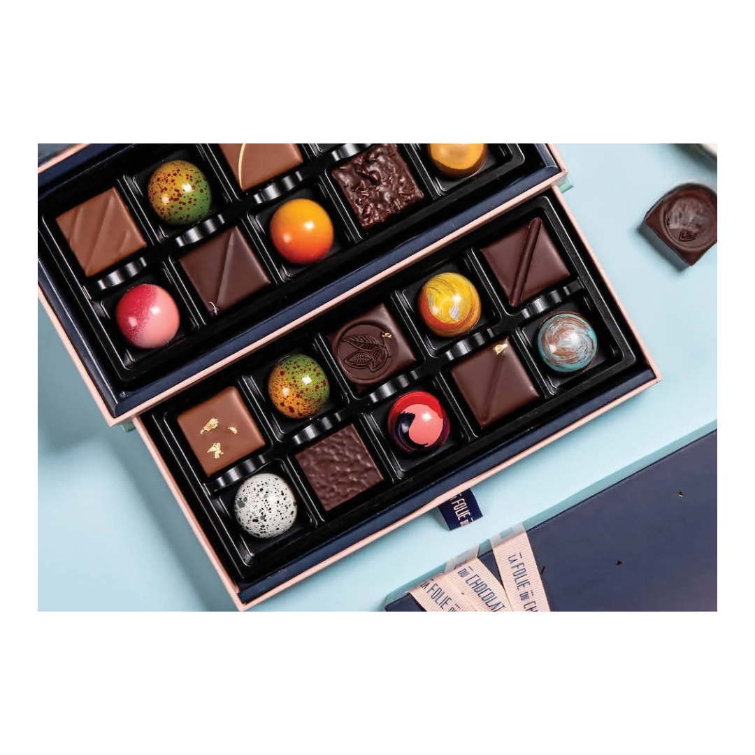 La Folie Box Of 20 - Ganache And Bonbons - Distacart