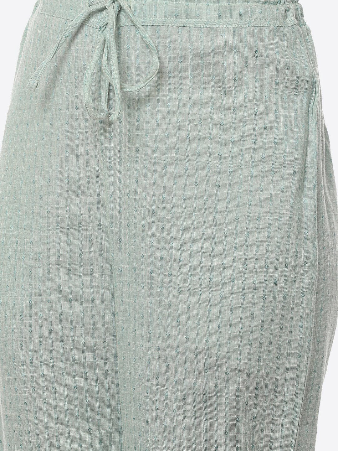 Biba Women V-Neck Kurta & Trousers With Dupatta - Distacart