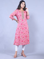 Thumbnail for HERE&NOW Printed Straight Regular Fit Kurta - Distacart