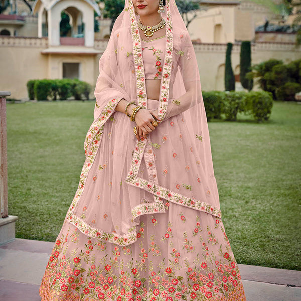 Myra Moor Net Heavy Embroidered Designer Lehenga - Distacart