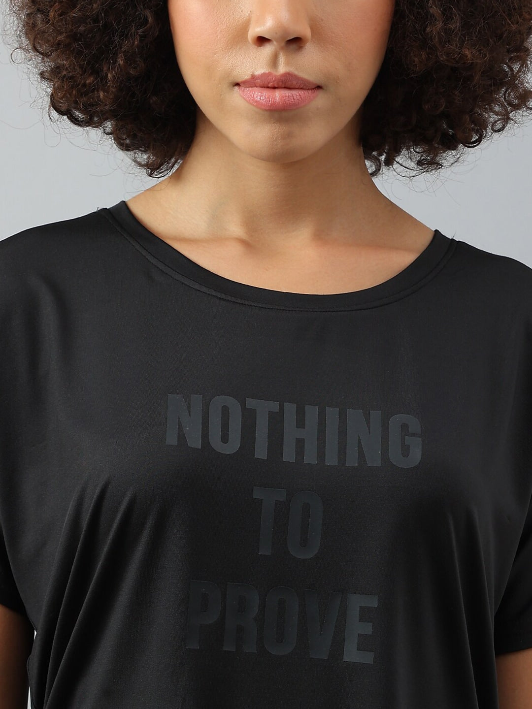 MKH Women Typography Printed Dri-FIT Sports T-shirt - Distacart