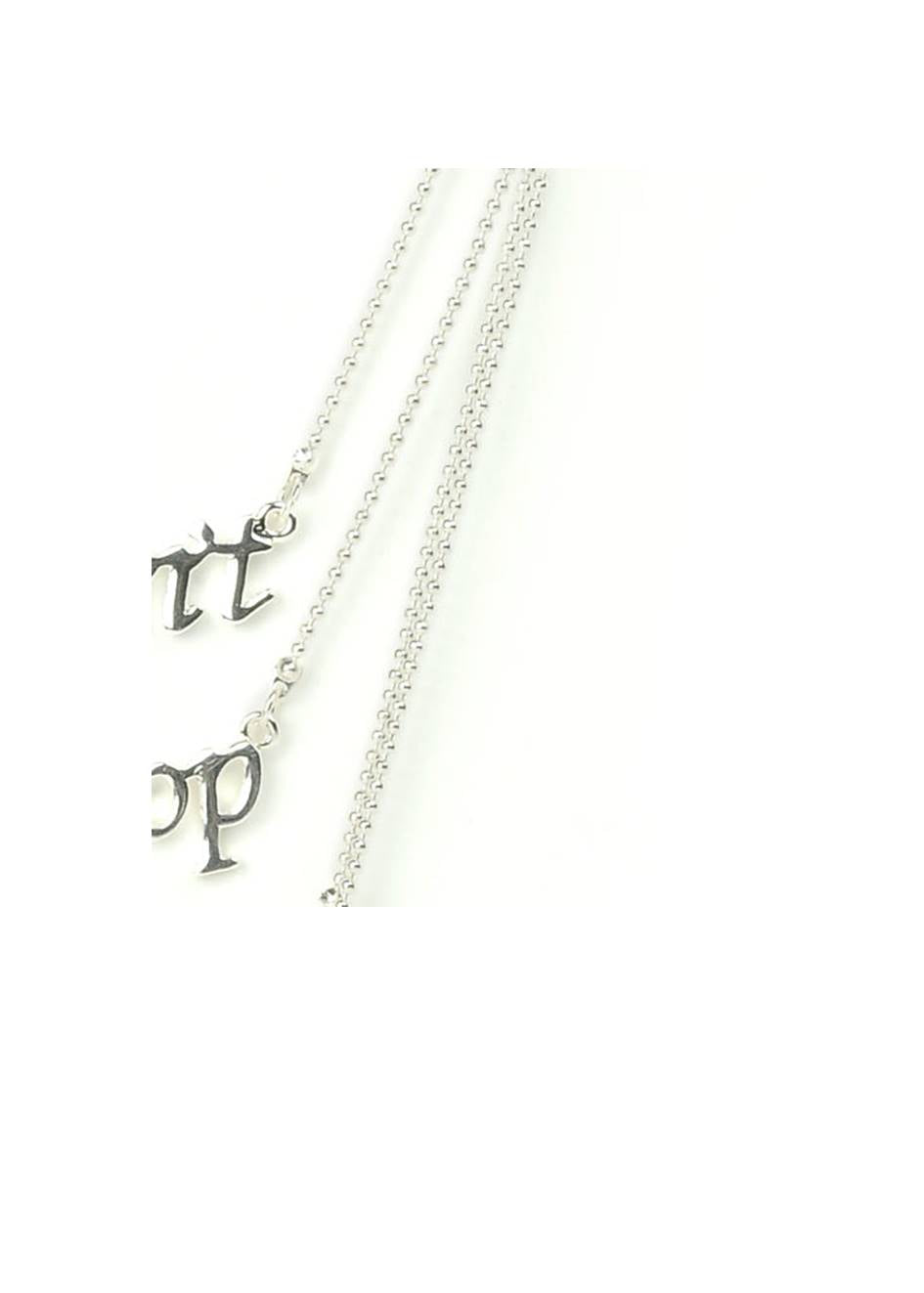 Silver-Plated Alloy Quotation Layered Necklace - The Pari - Distacart