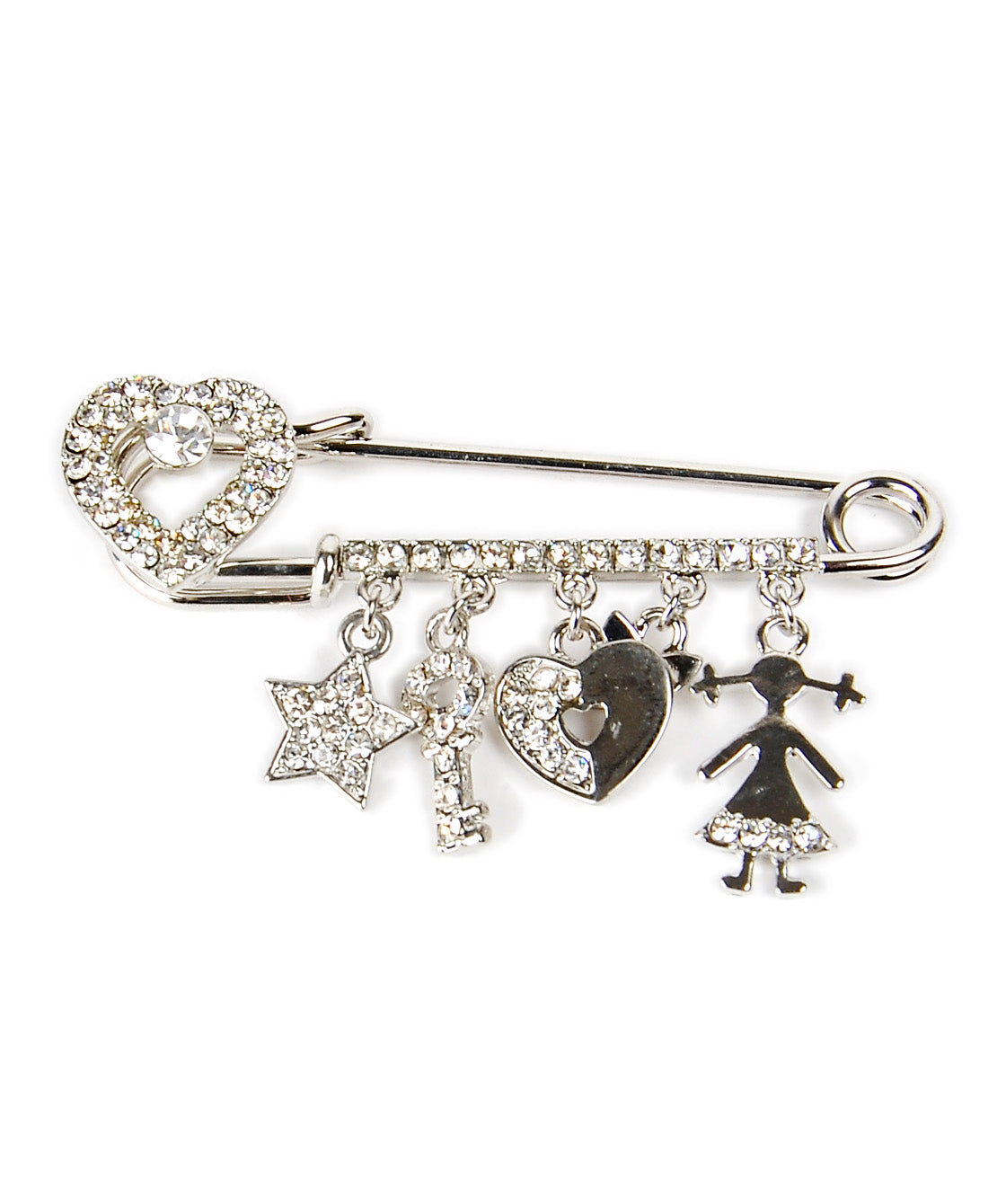 Rhodium-Plated Alloy Designer Stylish Brooch Pin - The Pari - Distacart