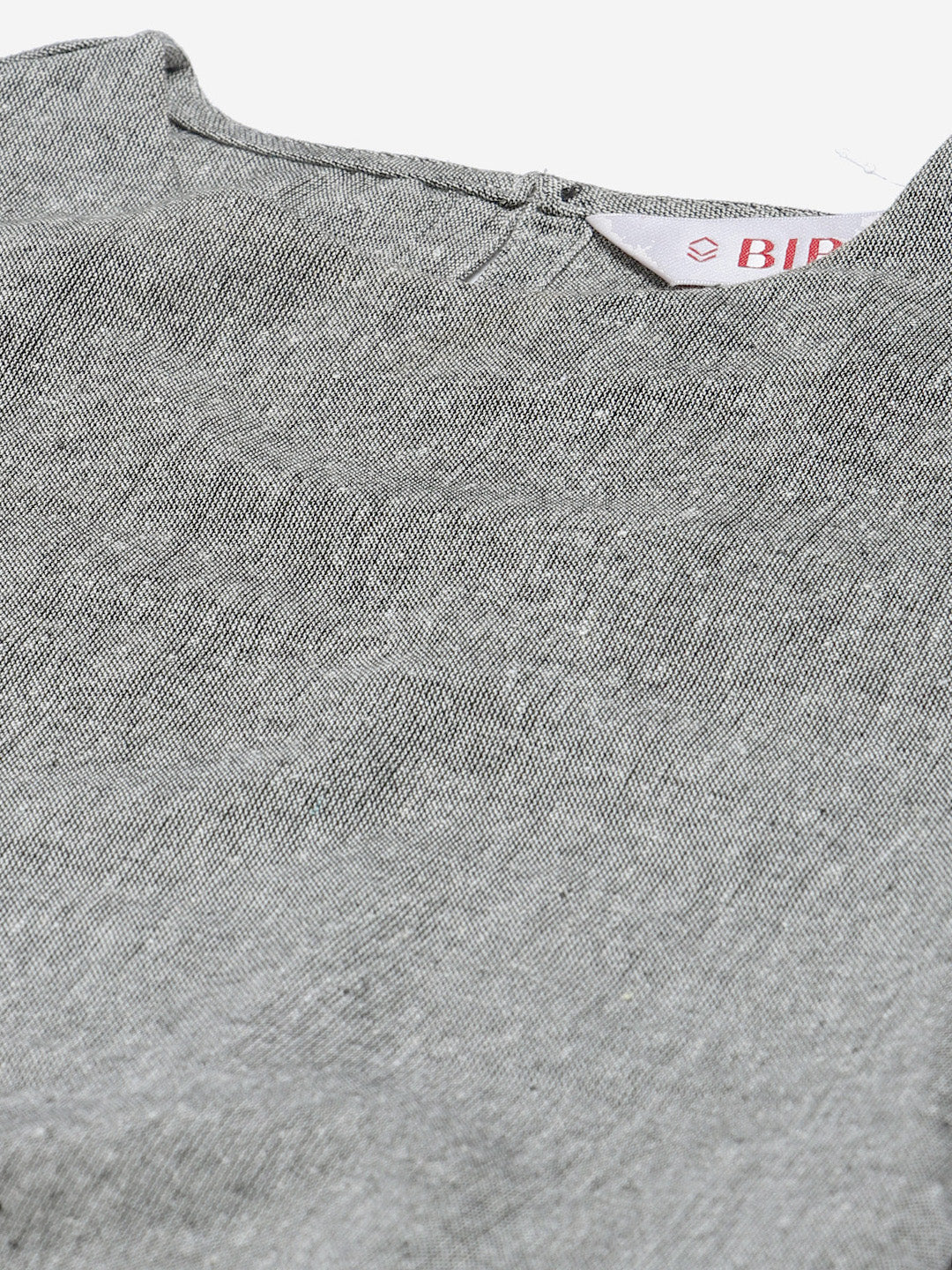 Biba Women Grey Melange & Black Solid Kurta with Palazzos - Distacart