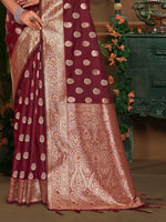 Thumbnail for Mitera Ethnic Motif Woven Design Zari Saree - Distacart