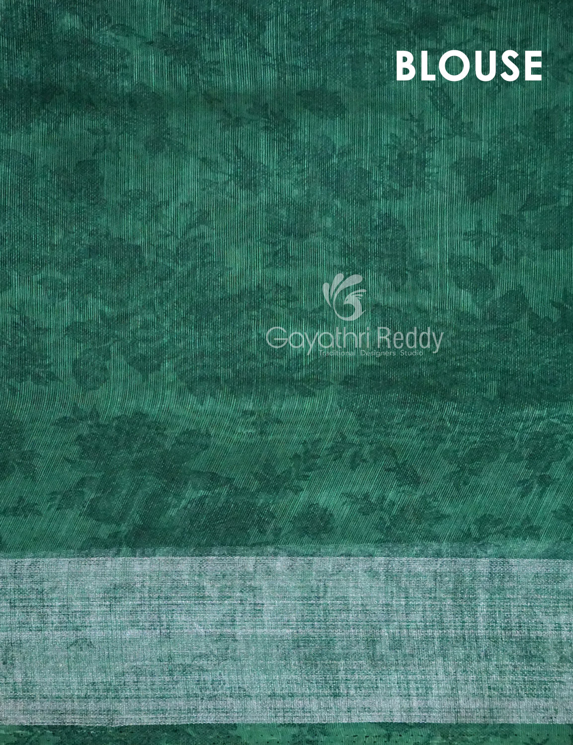 Shades of Apple Green with Floral Design Semi Chanderi Saree By Gayathri Reddy Designer Studio - Distacart