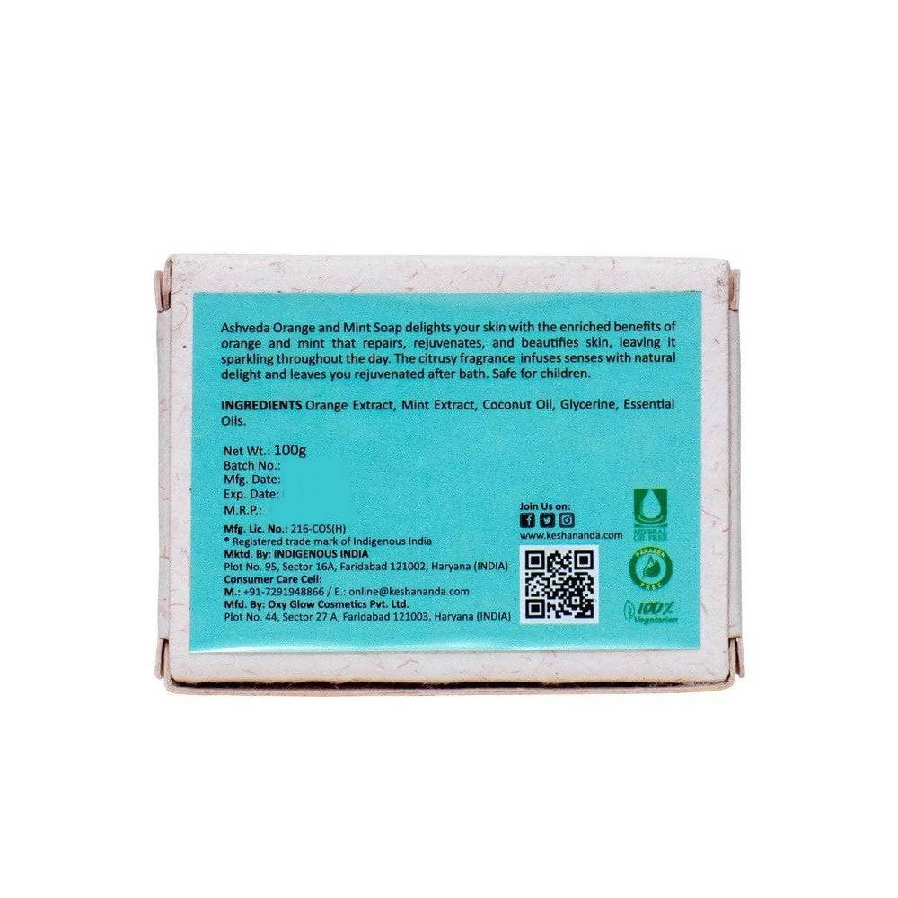 Keshananda Ashveda Orange and Mint Soap - Distacart