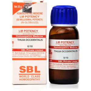 SBL Homeopathy Thuja Occidentalis 0/10 LM Potency