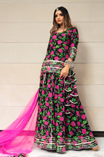 Thumbnail for Pomcha Jaipur Gulmohar Cotton Hand Block Skirt Set - Distacart