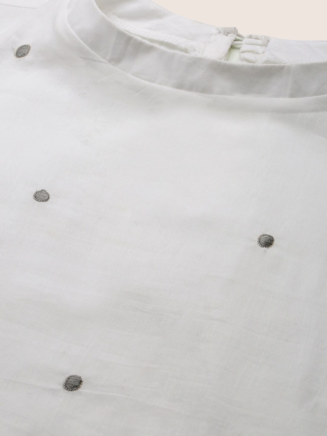 Kalini Women White Regular Pure Cotton Kurta with Trousers - Distacart