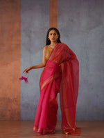 Thumbnail for Tikhi Imli Zari Organza Heavy Work Saree - Distacart