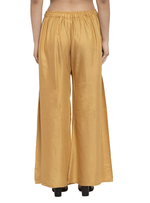 Thumbnail for PAVONINE Beige Color Straight Fit Rayon Fabric Palazzo For Women - Distacart