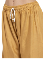 Thumbnail for PAVONINE Beige Color Straight Fit Rayon Fabric Palazzo For Women - Distacart