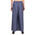 Thumbnail for PAVONINE Grey Color Straight Fit Rayon Fabric Palazzo For Women - Distacart