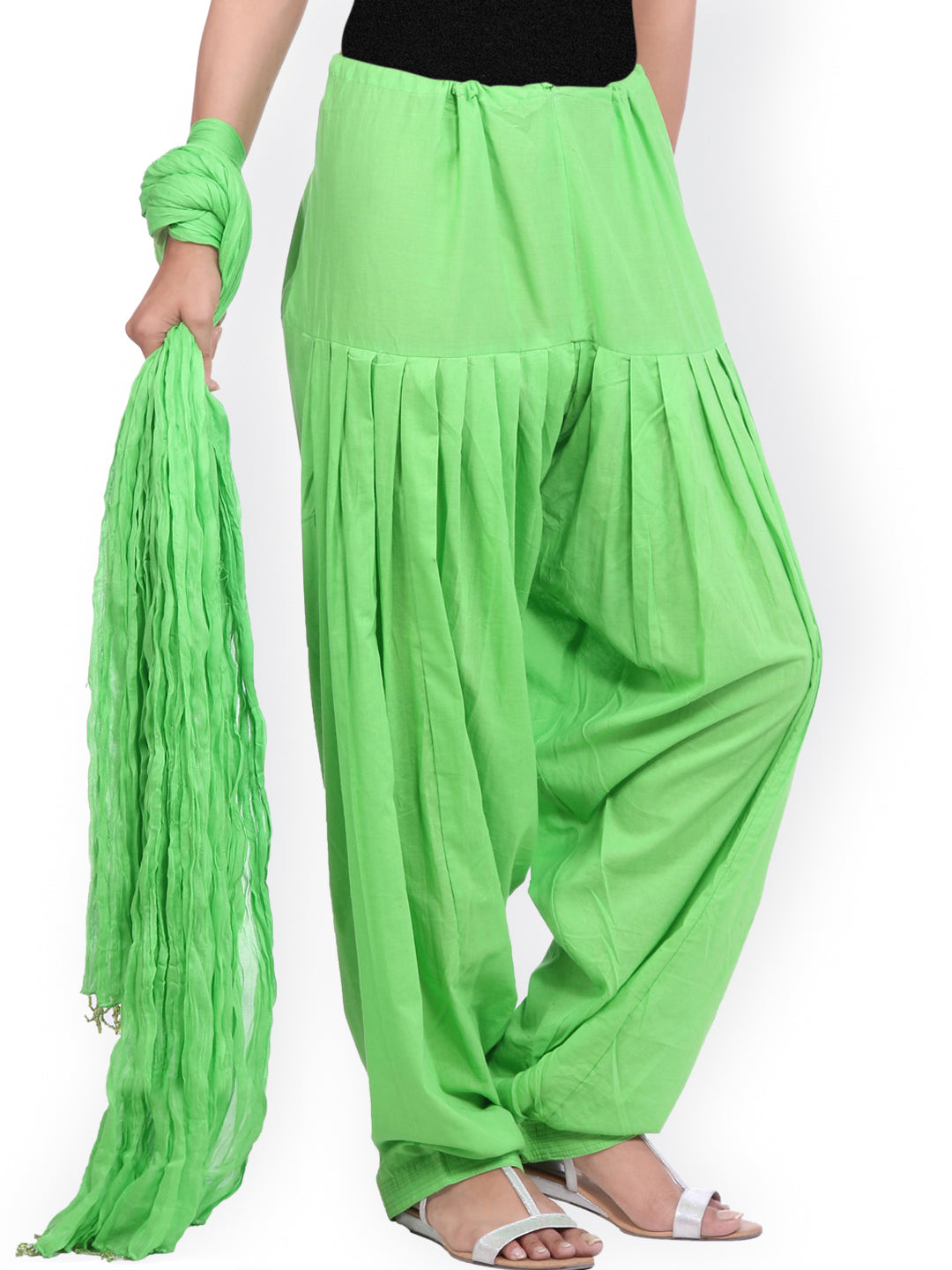 Jaipur Kurti Green Women Patiala and Dupatta - Distacart