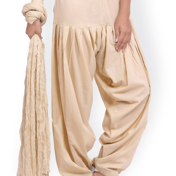 Jaipur Kurti Cream-Coloured Women Patiala & Dupatta - Distacart