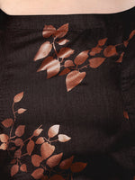 Thumbnail for Janasya Black Floral Print A-Line Kurta - Distacart