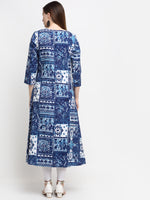 Thumbnail for Kalini Women Blue Printed Kurta - Distacart