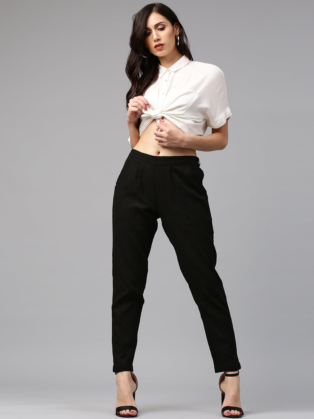 Jaipur Kurti Women Black Trousers - Distacart