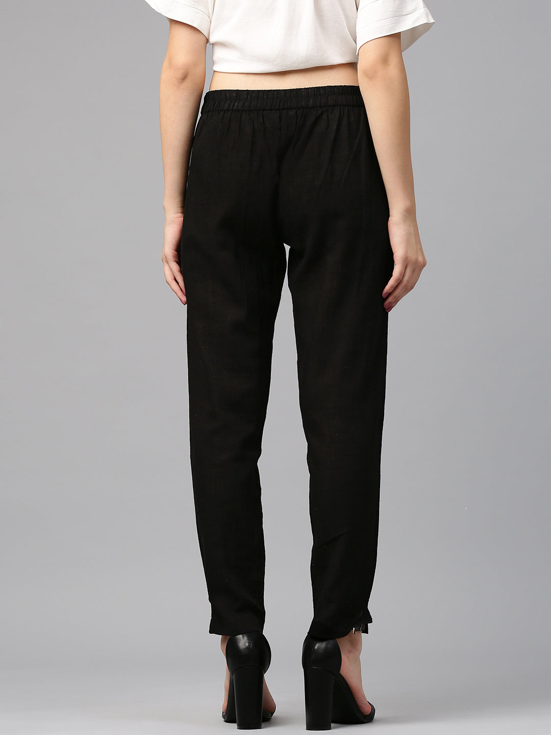 Jaipur Kurti Women Black Trousers - Distacart