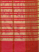 Thumbnail for Saree Mall Red Art Silk Checked Bhagalpuri Saree - Distacart
