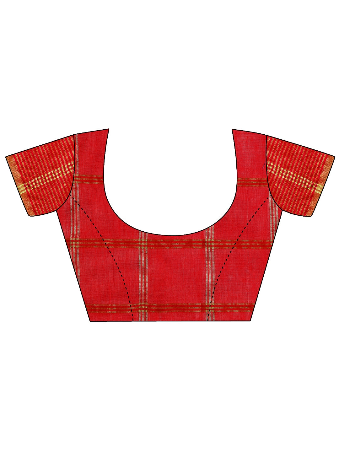 Saree Mall Red Art Silk Checked Bhagalpuri Saree - Distacart