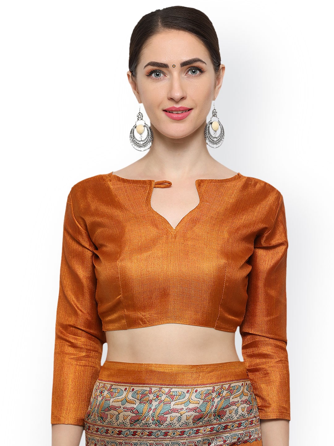 Saree Mall Mustard Art Silk Printed Bhagalpuri Saree - Distacart