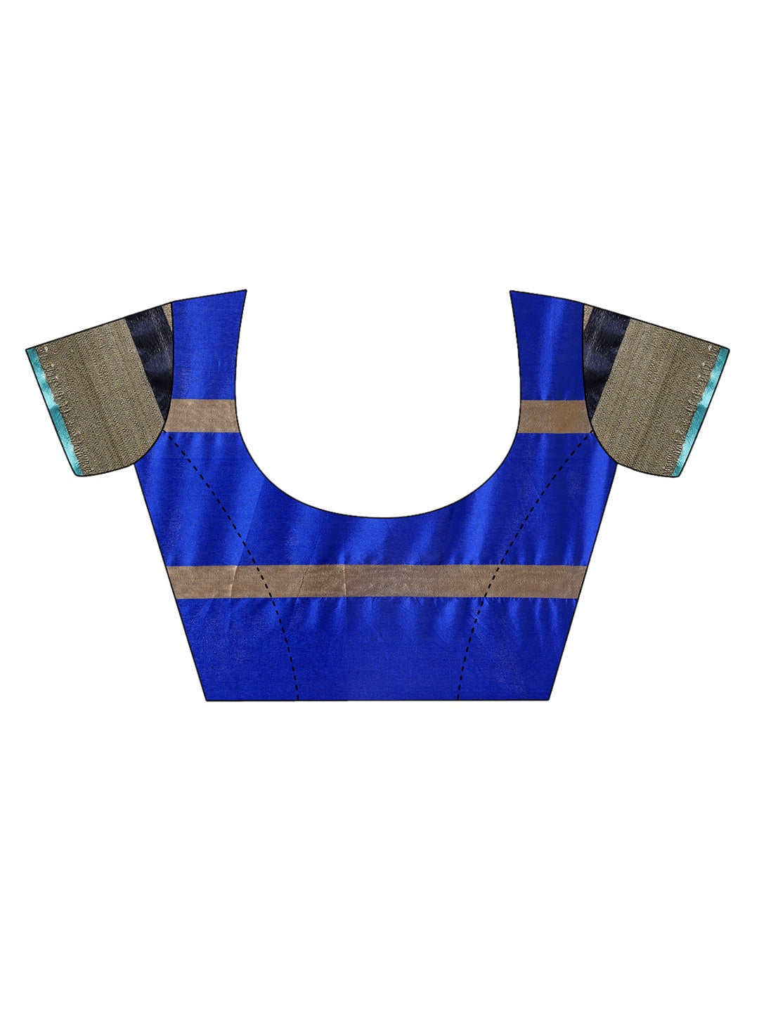 Saree Mall Blue Striped Silk Blend Saree - Distacart