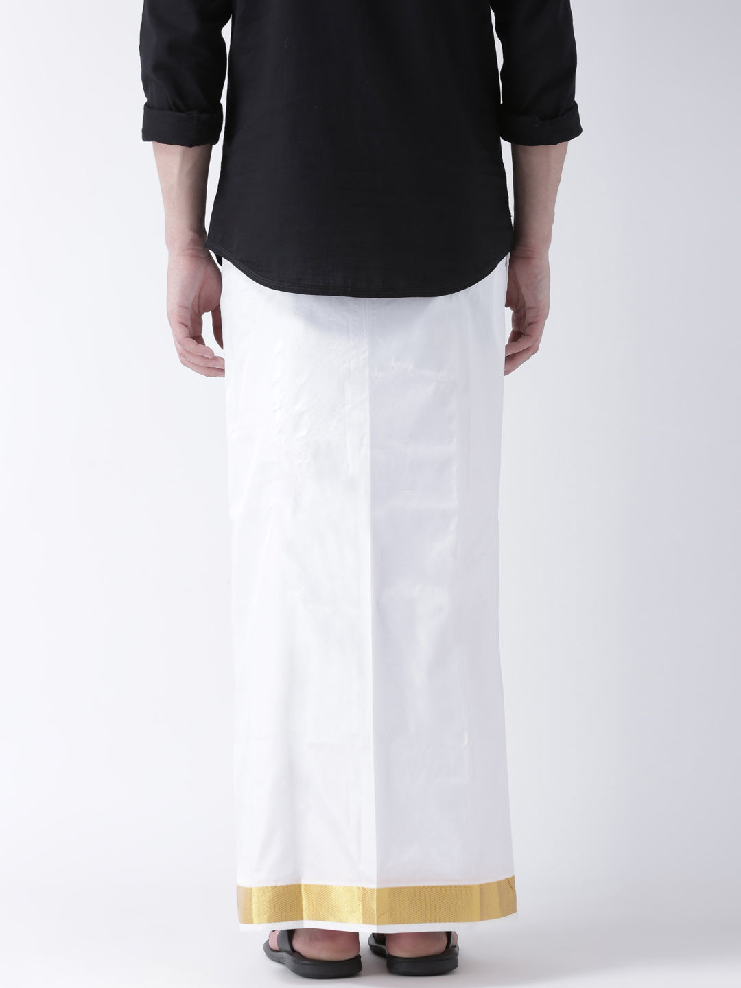 Sethukrishna Men Double Layer Readymade Dhoti With Pocket - Distacart