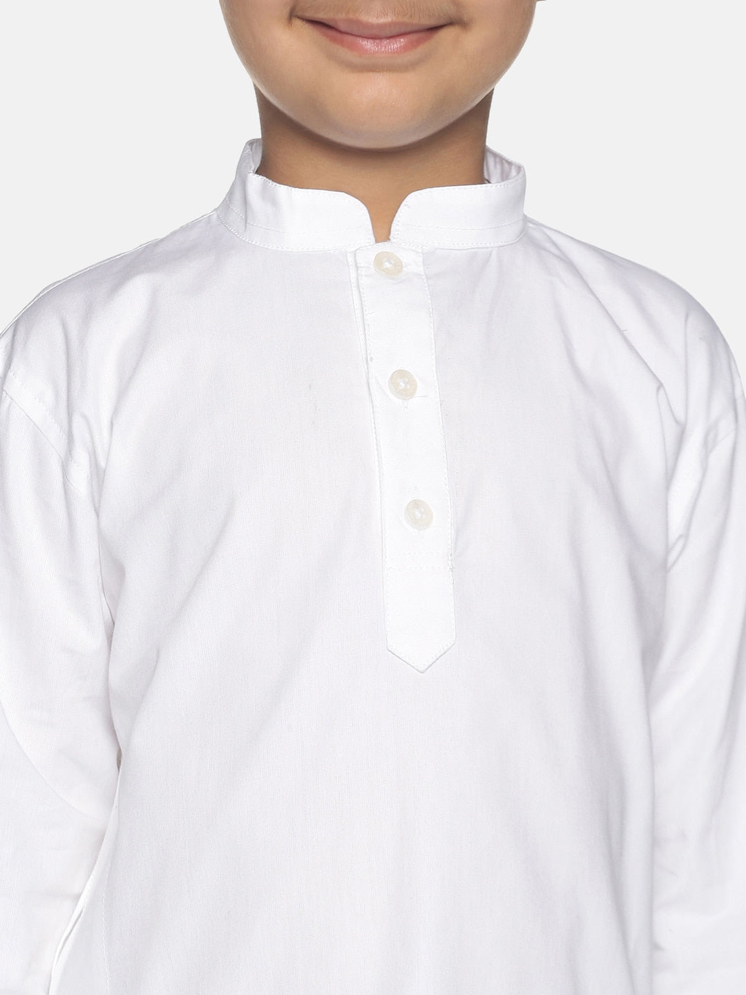Sethukrishna Boys White Pure Cotton Kurta with Pyjamas - Distacart