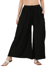 Thumbnail for PAVONINE Black Color Rayon Fabric Jumbo Sharara For Women - Distacart