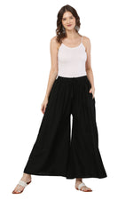 Thumbnail for PAVONINE Black Color Rayon Fabric Jumbo Sharara For Women - Distacart
