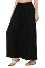 Thumbnail for PAVONINE Black Color Rayon Fabric Jumbo Sharara For Women - Distacart