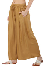 Thumbnail for PAVONINE Beige Color Rayon Fabric Jumbo Sharara For Women - Distacart