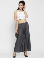 Thumbnail for PAVONINE Grey Color Rayon Fabric Jumbo Sharara For Women - Distacart